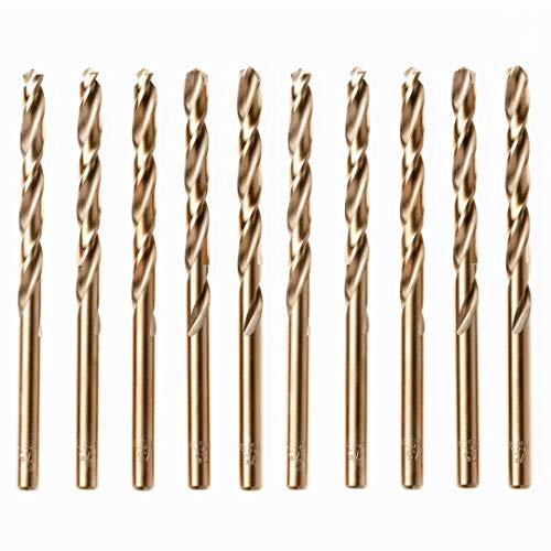 1.5mm Metallbohrer Set | Box mit 10 x Gold Bohrer HSS Cobalt | Bohrer für Edelstahl und Harte Stähle von Rennie Tool Company