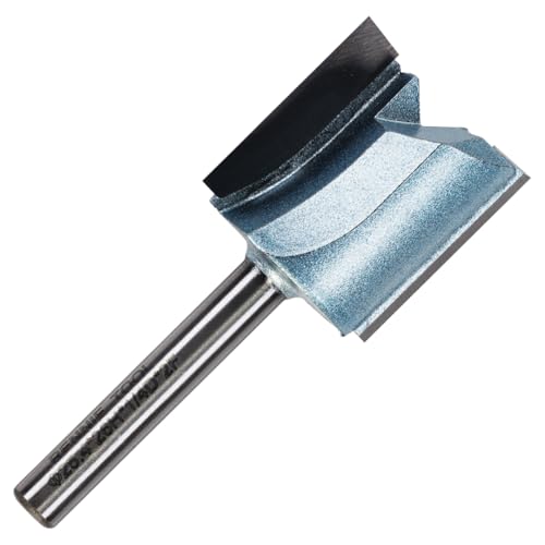 Rennie Tools Fräser-Bit, 25,4 mm Schnittdurchmesser x 26 mm Nut x 1/4-Zoll-Schaft TCT-bestückt, gerader Fräser-Bit, 2 Nuten, kompatibel mit Makita Bosch Trend Katsu Dewalt Oberfräsen usw., 2,5 cm Rennie Tools Fräser-Bit, 25,4 mm Schnittdurchmesser x 26 mm Nut x 1/4-Zoll-Schaft TCT-bestückt, gerader Fräser-Bit, 2 Nuten, kompatibel mit Makita Bosch Trend Katsu Dewalt Oberfräsen usw., 2,5 cm von Rennie Tool Company
