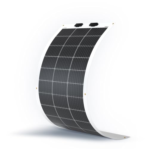 Renogy 100W 12V Flexibles Solarpanel Monokristalline Solarmodule Silizium Solarzelle Photovoltaik Folie für Wohnmobil, Camping, Boote, Camper und andere unebene Oberflächen von Renogy