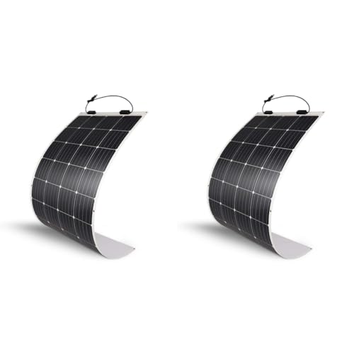 Renogy 175W 12V Flexibles Solarpanel Monokristalline Solarmodule Silizium Solarzelle Photovoltaik Folie für Wohnmobil, Balkonkraftwerk, Camping, Boote, Camper und Unebene Oberflächen (Packung mit 2) von Renogy