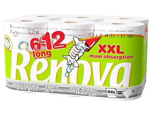 Renova Max Absorption Compact Küchenrolle, Größe XXL, 6 Stück von Renova