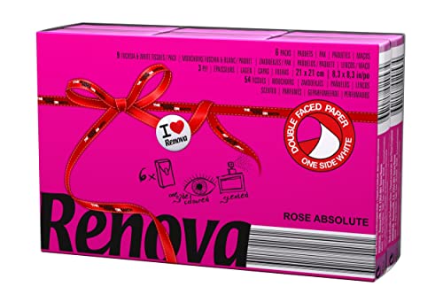 Renova ROSE ABSOLUTE Pocket Tissues 6 Packs Renova Red Label Kitchen Paper Pink Regular von Renova