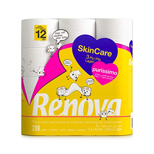 Renova Skincare Purissimo Toilet Paper, 12 Rolls, White Renova Skincare Purissimo Toilet Paper, 12 Rolls, White von Renova
