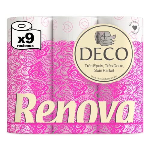 Renova Toilettenpapier, 4-lagig, 9 Rollen, Weiß von Renova