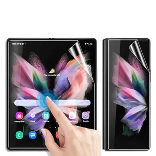 1 Set Hohe Empfindlichkeit Hydrogel Film für Samsung Galaxy Z Fold3 5G 7.6" Fold 3 Flexibel HD Clear Bildschirmschutz Explosionssicher Fingerabdrücke Entsperren Hydraulische Folie von Renwox