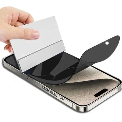 Renwox 2Stück Anti-Peeping Hydrogelfolie für iPhone 15 Pro Max 6.7" Flexible Flexibel Datenschutz Displayschutz Privatsphäre Bildschirmschutz Explosionssicher Hydraulische Folie von Renwox