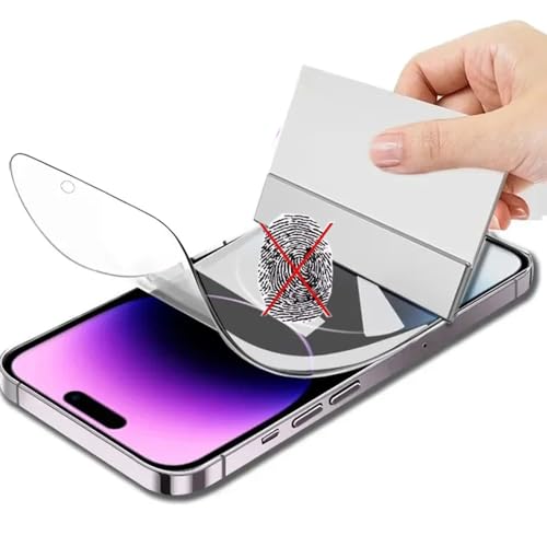 Renwox 2pcs Matte Hydrogelfilm Anti-Fingerabdruck für iPhone 14 Pro Max 6.7" Flexible Anti-Glare Bildschirmschutz Explosionssicher Nicht gehärtete Glas Folie HD Clear von Renwox
