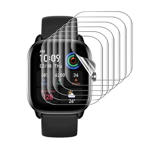 Renwox 5pcs Hydrogelfolie Displayschutz für Amazfit GTS/GTS 2 /GTS 2e 1.65" Smartwatch Flexibel HD Clear Bildschirmschutz TPU [Berührungsempfindlich] [Blasenfrei] Einfache Installation Kit von Renwox