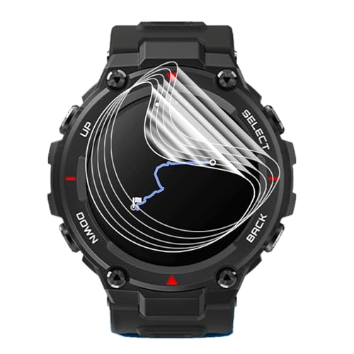 Renwox 5pcs Hydrogelfolie Displayschutz für Amazfit T-Rex 2 / T-Rex Ultra 1,39" Smartwatch Flexibel HD Clear Bildschirmschutz TPU [Berührungsempfindlich] [Blasenfrei] Einfache Installation Kit von Renwox