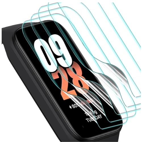 Renwox 5pcs Hydrogelfolie Displayschutz für Xiaomi Mi Smart Band 8 Active 1.47" Flexibel HD Clear Bildschirmschutz TPU [Berührungsempfindlich] [Blasenfrei] Einfache Installation Kit von Renwox