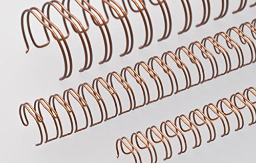 Renz - 50 Ring Wire Drahtkamm-Bindeelemente in 3:1 Teilung, 34 Schlaufen, Durchmesser 14.3 mm, 9/16 Zoll, bronce von Renz