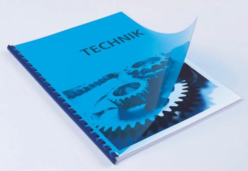 Renz Deckblätter, DIN A4, transparent blau,Stärke 0.20 mm von Renz