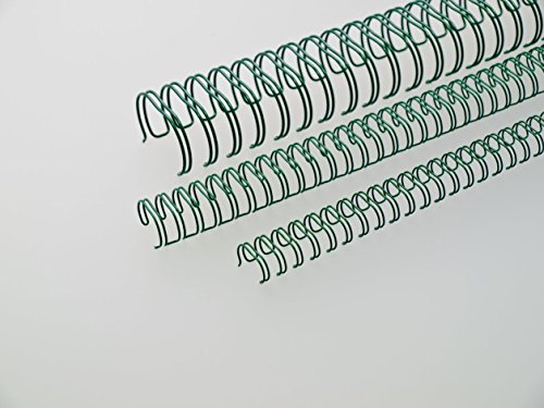 Renz One Pitch Drahtkamm-Bindeelemente in 2:1 Teilung, 23 Schlaufen, Durchmesser 22.0 mm, 7/8 Zoll, grün von Renz