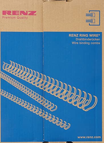Renz One Pitch Drahtkamm-Bindeelemente in 2:1 Teilung, 23 Schlaufen, Durchmesser 6.9 mm, 1/4 Zoll, weiß von Renz