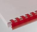 Renz Plastikbinderücken in Europ-Teilung, Durchmesser 45 mm, 24 Ringe für DIN A4, rot von Renz