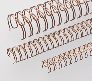 Renz Ring Wire Drahtkamm-Bindeelemente in 3:1 Teilung, 34 Schlaufen, Durchmesser 11.0 mm, 7/16 Zoll, bronce von Renz