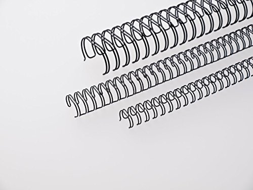 Renz Ring Wire Drahtkamm-Bindeelemente in 3:1 Teilung, 34 Schlaufen, Durchmesser 11.0 mm, 7/16 Zoll, schwarz von Renz