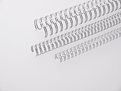 Renz Ring Wire Drahtkamm-Bindeelemente in 3:1 Teilung, 34 Schlaufen, Durchmesser 12.7 mm, 1/2 Zoll, silber/glänzend von Renz