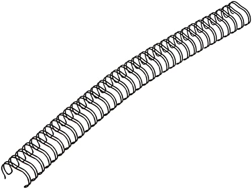 Renz Ring Wire Drahtkamm-Bindeelemente in 3:1 Teilung, 34 Schlaufen, Durchmesser 16.0 mm, 5/8 Zoll, schwarz von Renz