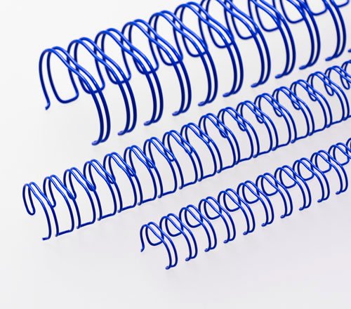 Renz Ring Wire Drahtkamm-Bindeelemente in 3:1 Teilung, 34 Schlaufen, Durchmesser 6.9 mm, 1/4 Zoll, blau von Renz