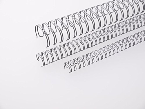 Renz Ring Wire Drahtkamm-Bindeelemente in 3:1 Teilung, 34 Schlaufen, Durchmesser 6.9 mm, 1/4 Zoll, grau von Renz