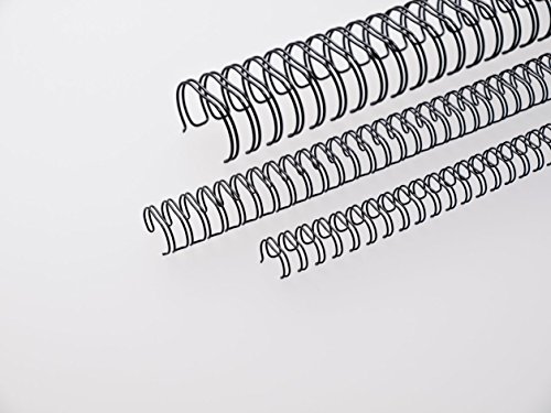 Renz Ring Wire Drahtkamm-Bindeelemente in 3:1 Teilung, 34 Schlaufen, Durchmesser 6.9 mm, 1/4 Zoll, schwarz von Renz