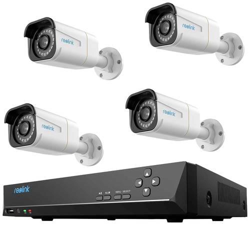 Reolink NVS8-5KB4-A rl5kb4 LAN IP-Überwachungskamera-Set 8-Kanal mit 4 Kameras 4096 x 2512 Pixel von Reolink