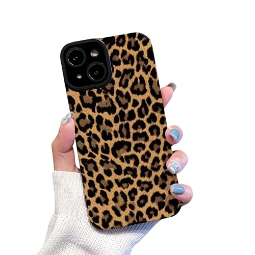 Reownest Handyhülle Kompatibel mit iPhone 15 Hülle mit Cute Fashion Brown Leopard Muster Leder Simple Case für Frauen Mädchen Weiche Silikon Schutzhülle - Schwarz Reownest Handyhülle Kompatibel mit iPhone 15 Hülle mit Cute Fashion Brown Leopard Muster Leder Simple Case für Frauen Mädchen Weiche Silikon Schutzhülle - Schwarz von Reownest