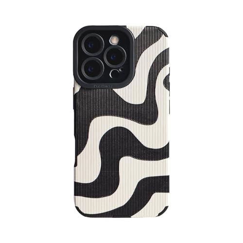 Reownest Handyhülle Kompatibel mit iPhone 16 Pro Hülle Fashion Wave Simple Cute Zebra Stripes Muster Wellen Design TPU PC Weiche Silikon Kamera Schutzhülle Reownest Handyhülle Kompatibel mit iPhone 16 Pro Hülle Fashion Wave Simple Cute Zebra Stripes Muster Wellen Design TPU PC Weiche Silikon Kamera Schutzhülle von Reownest