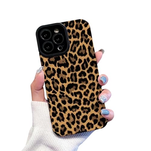 Reownest Handyhülle Kompatibel mit iPhone 16 Pro Max Hülle mit Cute Fashion Brown Leopard Muster Leder Simple Case für Frauen Mädchen Weiche Silikon Schutzhülle - Schwarz Reownest Handyhülle Kompatibel mit iPhone 16 Pro Max Hülle mit Cute Fashion Brown Leopard Muster Leder Simple Case für Frauen Mädchen Weiche Silikon Schutzhülle - Schwarz von Reownest