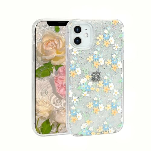 Reownest Klare Hülle für iPhone 11 Süßes Bling Design mit Funkelndem Blumenmuster Glitter Ästhetische Handyhülle Weiche Schutzhülle für Frauen und Mädchen -Grün Reownest Klare Hülle für iPhone 11 Süßes Bling Design mit Funkelndem Blumenmuster Glitter Ästhetische Handyhülle Weiche Schutzhülle für Frauen und Mädchen -Grün von Reownest