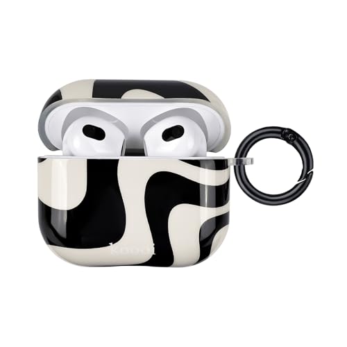 Reownest Kompatibel mit AirPods Pro 2 Hülle, Airpods Pro 2 Generation Hülle Simple Cute Zebra Stripes Muster Weiche Fashion Design Schlüsselbund Abdeckung Kopfhörer Hülle - Schwarz Reownest Kompatibel mit AirPods Pro 2 Hülle, Airpods Pro 2 Generation Hülle Simple Cute Zebra Stripes Muster Weiche Fashion Design Schlüsselbund Abdeckung Kopfhörer Hülle - Schwarz von Reownest