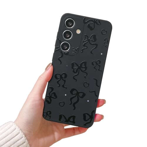 Reownest Schutzhülle für Samsung Galaxy S24 5G mit niedlichem Schleifenband, ästhetisch, weiches Silikon, stoßfest, für Damen und Mädchen, Schwarz Reownest Schutzhülle für Samsung Galaxy S24 5G mit niedlichem Schleifenband, ästhetisch, weiches Silikon, stoßfest, für Damen und Mädchen, Schwarz von Reownest