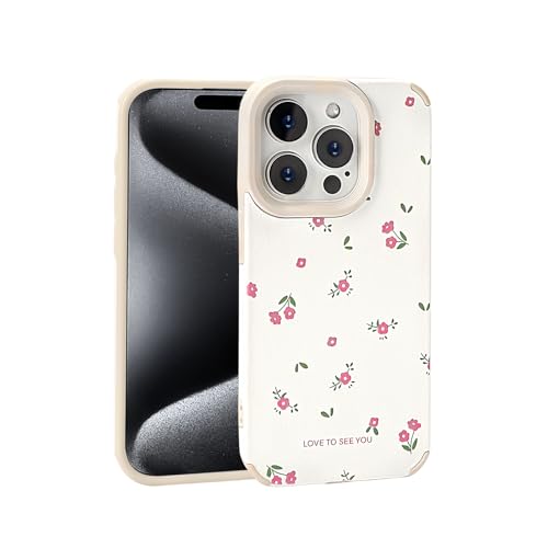 Reownest Schutzhülle für iPhone 13 Pro Hülle, Süßes Blumen Muster, Aesthetic Design für Damen und Mädchen, Weiche TPU Silikon, Stoßstange Handyhülle - Beige Reownest Schutzhülle für iPhone 13 Pro Hülle, Süßes Blumen Muster, Aesthetic Design für Damen und Mädchen, Weiche TPU Silikon, Stoßstange Handyhülle - Beige von Reownest