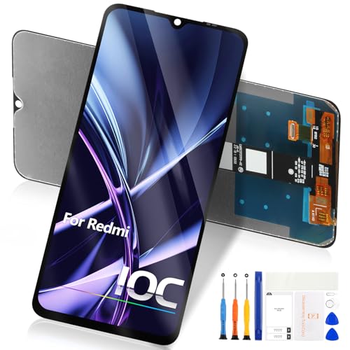 LCD für Xiaomi Redmi 10C Bildschirm - für Xiaomi Redmi 10C 220333QAG 220333QBI LCD Display Digitizer Touchscreen Full Assembly mit Werkzeugen (Schwarz, 6,71 Zoll) von Reparo