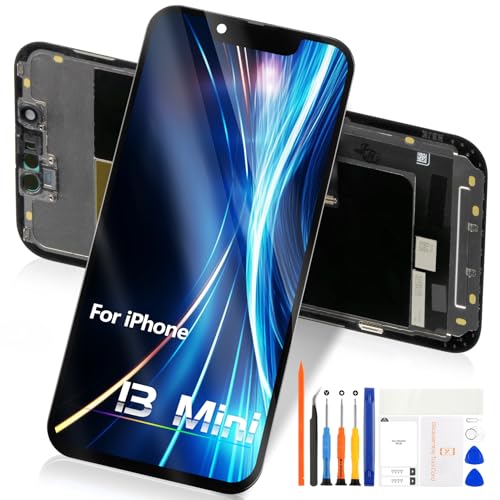 Reparo Bildschirm für iPhone 13 Mini LCD Display - für iPhone 13 Mini A2628 LCD Digitizer Touchscreen Full Assembly mit Werkzeugen (Schwarz) von Reparo