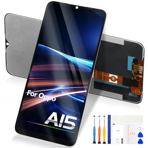 Reparo Für Oppo A15 LCD-Bildschirm - für Oppo A15 CPH2185 CPH2179 LCD Display Digitizer Touchscreen Full Assembly mit Werkzeugen (Schwarz) von Reparo