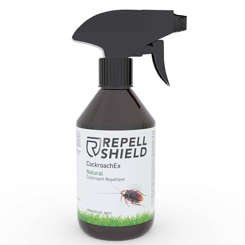 RepellShield Kakerlaken Spray - 250ml - Effektives Mittel gegen Kakerlaken und Schaben - Ultrakonzentriert Pfefferminz Spray - Nicht färbend - Langanhaltender Schutz - Mittel gegen Küchenschaben von RepellShield