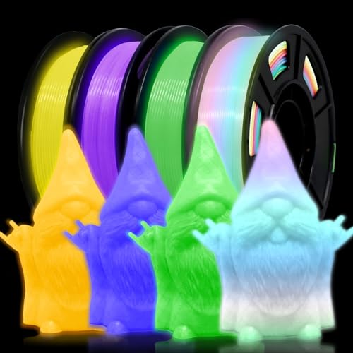 Reprapper Leuchtendes PLA Filament 1,75 mm Set, 4x250g, Glow in the Dark, 1 kg von Reprapper