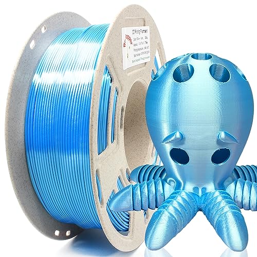 Reprapper Silk PLA Filament 1.75 mm für 3D Drucker Hochglanz 3D Filament 1,75 PLA 1kg(2,2lbs) Spool, Maßgenauigkeit +/- 0.03mm, Silk Blau von Reprapper