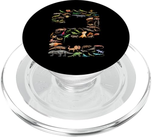 2 Jahre alt, 2 Jahre, Echsen, Reptilien, Figuren, Nummer 2 PopSockets PopGrip für MagSafe 2 Jahre alt, 2 Jahre, Echsen, Reptilien, Figuren, Nummer 2 PopSockets PopGrip für MagSafe von Reptile Lizards Birthday Party For Kids