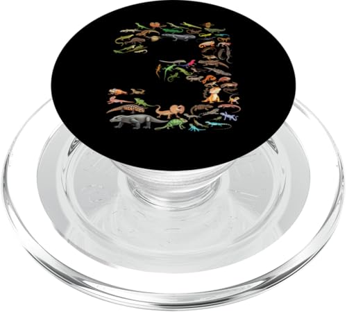 3 Jahre alt, Echsen, Reptilien-Figuren, 3 Jahre alt, 3 Jahre PopSockets PopGrip für MagSafe 3 Jahre alt, Echsen, Reptilien-Figuren, 3 Jahre alt, 3 Jahre PopSockets PopGrip für MagSafe von Reptile Lizards Birthday Party For Kids