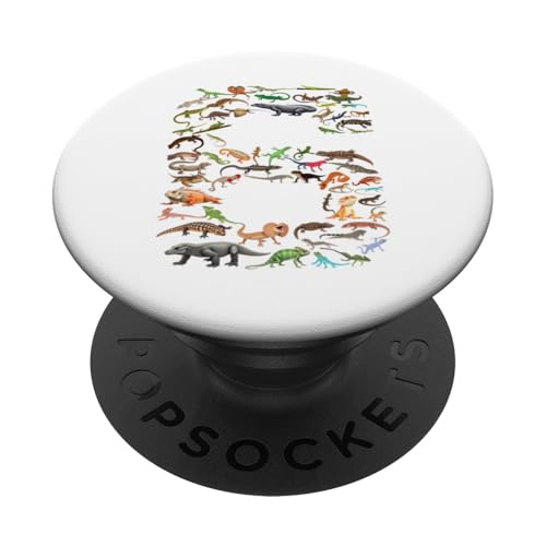6 Jahre alt, Echsen, Reptilien-Figuren, 6 Jahre, 6. Geburtstag, Nummer PopSockets Klebender PopGrip 6 Jahre alt, Echsen, Reptilien-Figuren, 6 Jahre, 6. Geburtstag, Nummer PopSockets Klebender PopGrip von Reptile Lizards Birthday Party For Kids