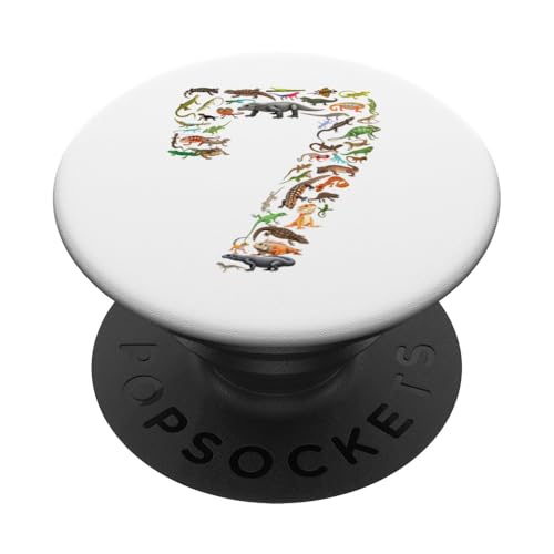 7 Jahre alt, Echsen, Reptilien, 7 Jahre, 7 Jahre, 7 Jahre, Zahl PopSockets Klebender PopGrip 7 Jahre alt, Echsen, Reptilien, 7 Jahre, 7 Jahre, 7 Jahre, Zahl PopSockets Klebender PopGrip von Reptile Lizards Birthday Party For Kids