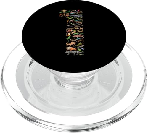 Echsen, Reptilien-Figuren, 1 Jahr, 1. Geburtstag, Nummer PopSockets PopGrip für MagSafe Echsen, Reptilien-Figuren, 1 Jahr, 1. Geburtstag, Nummer PopSockets PopGrip für MagSafe von Reptile Lizards Birthday Party For Kids