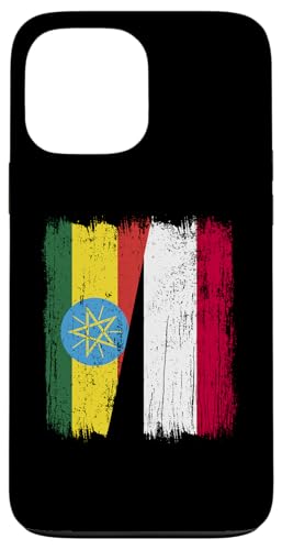 Äthiopien Jemen halbe Flagge äthiopische jemenitische Vorfahren Hülle für iPhone 13 Pro Max von Republic Of Yemen Flag Designs Proud Yemeni Roots