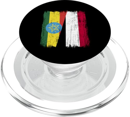 Äthiopien Jemen halbe Flagge äthiopische jemenitische Vorfahren PopSockets PopGrip für MagSafe von Republic Of Yemen Flag Designs Proud Yemeni Roots