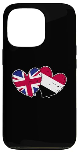 Britische Jemen-Flagge, Herzen, britisches jemenitisches Erbe Hülle für iPhone 13 Pro von Republic Of Yemen Flag Designs Proud Yemeni Roots