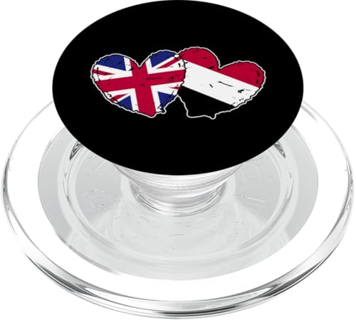Britische Jemen-Flagge, Herzen, britisches jemenitisches Erbe PopSockets PopGrip für MagSafe von Republic Of Yemen Flag Designs Proud Yemeni Roots
