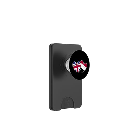 Britische Jemen-Flagge, Herzen, britisches jemenitisches Erbe PopSockets PopWallet für MagSafe von Republic Of Yemen Flag Designs Proud Yemeni Roots